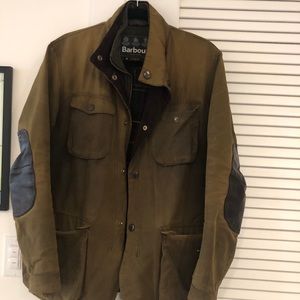 Men’s Barbour Jacket in Olive Waxed Cotton
